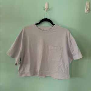 Athleta Baby Blue Cropped Tee